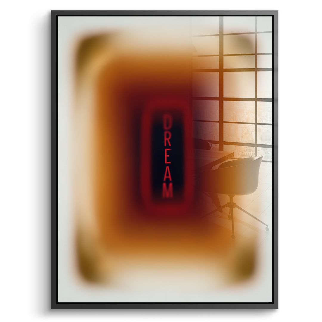 DOTCOMCANVAS Acrylglasbild Dream Aura im schwarzen Premium-Rahmen