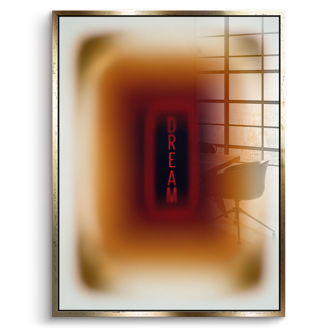 DOTCOMCANVAS Acrylglasbild Dream Aura im goldenen Premium-Rahmen