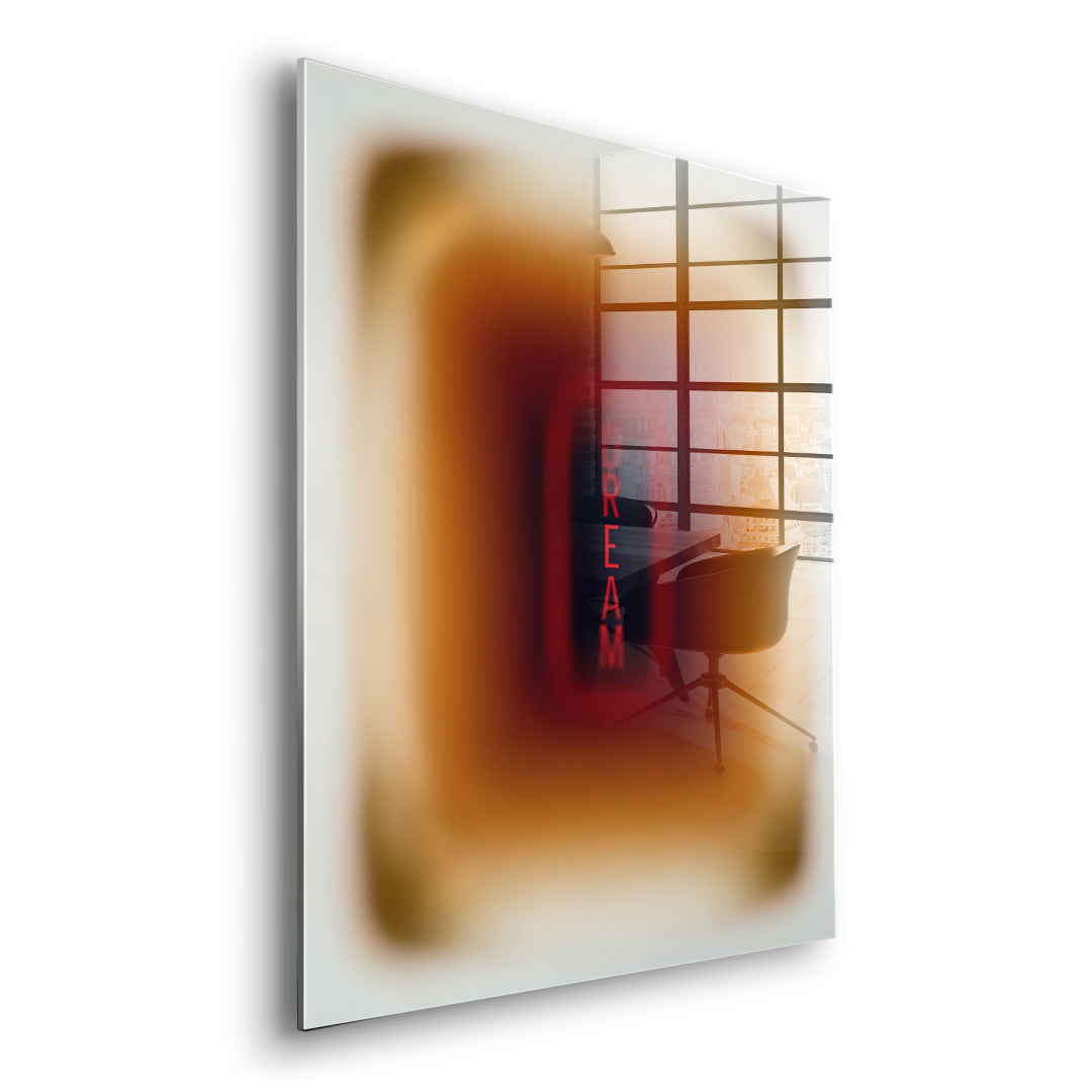 Seitenansicht des Acrylglasbilds Dream Aura ohne Rahmen