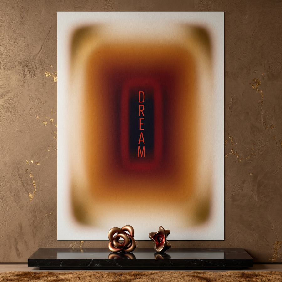Poster Dream Aura an der Wand eines modernen Wohnraums