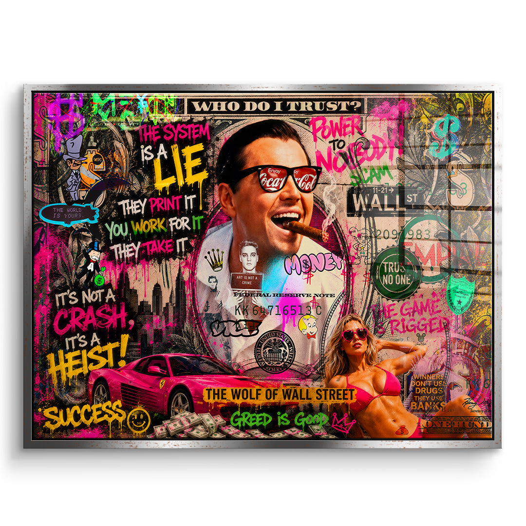 DOTCOMCANVAS Acrylglasbild Its A Heist im silbernen Premium-Rahmen