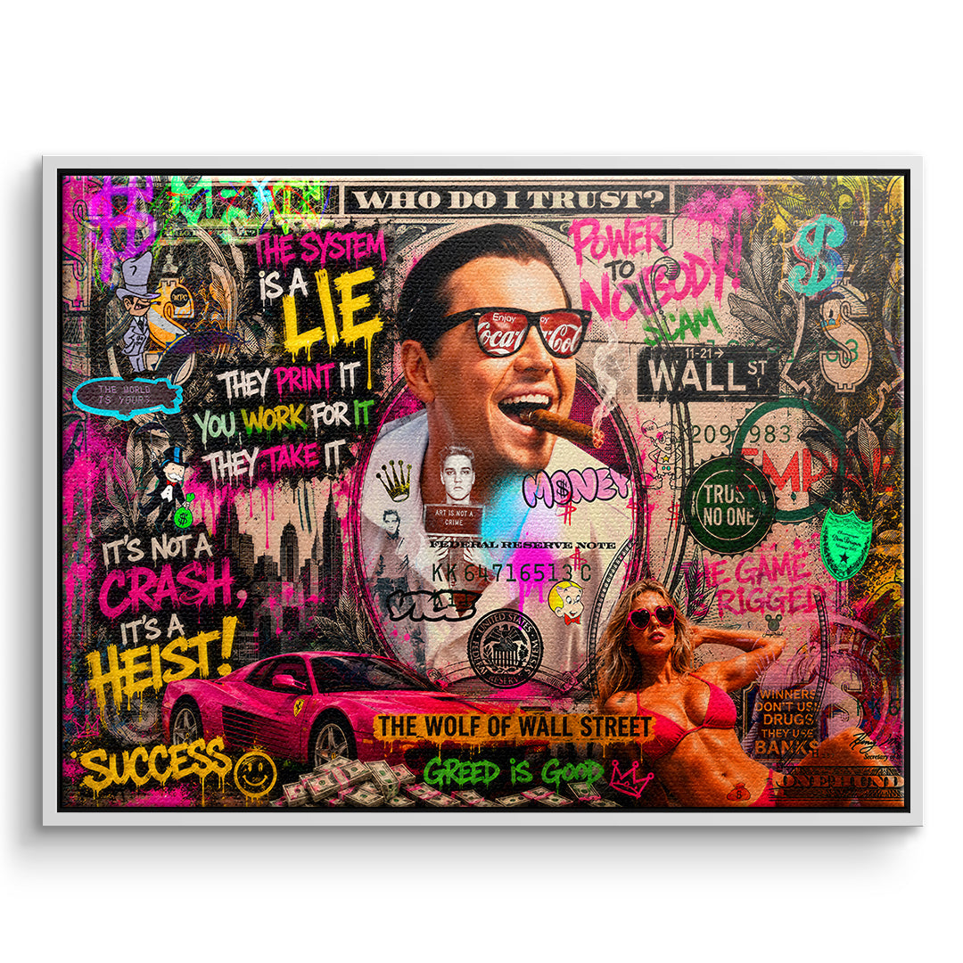 DOTCOMCANVAS Leinwandbild Its A Heist im weißen Premium-Rahmen
