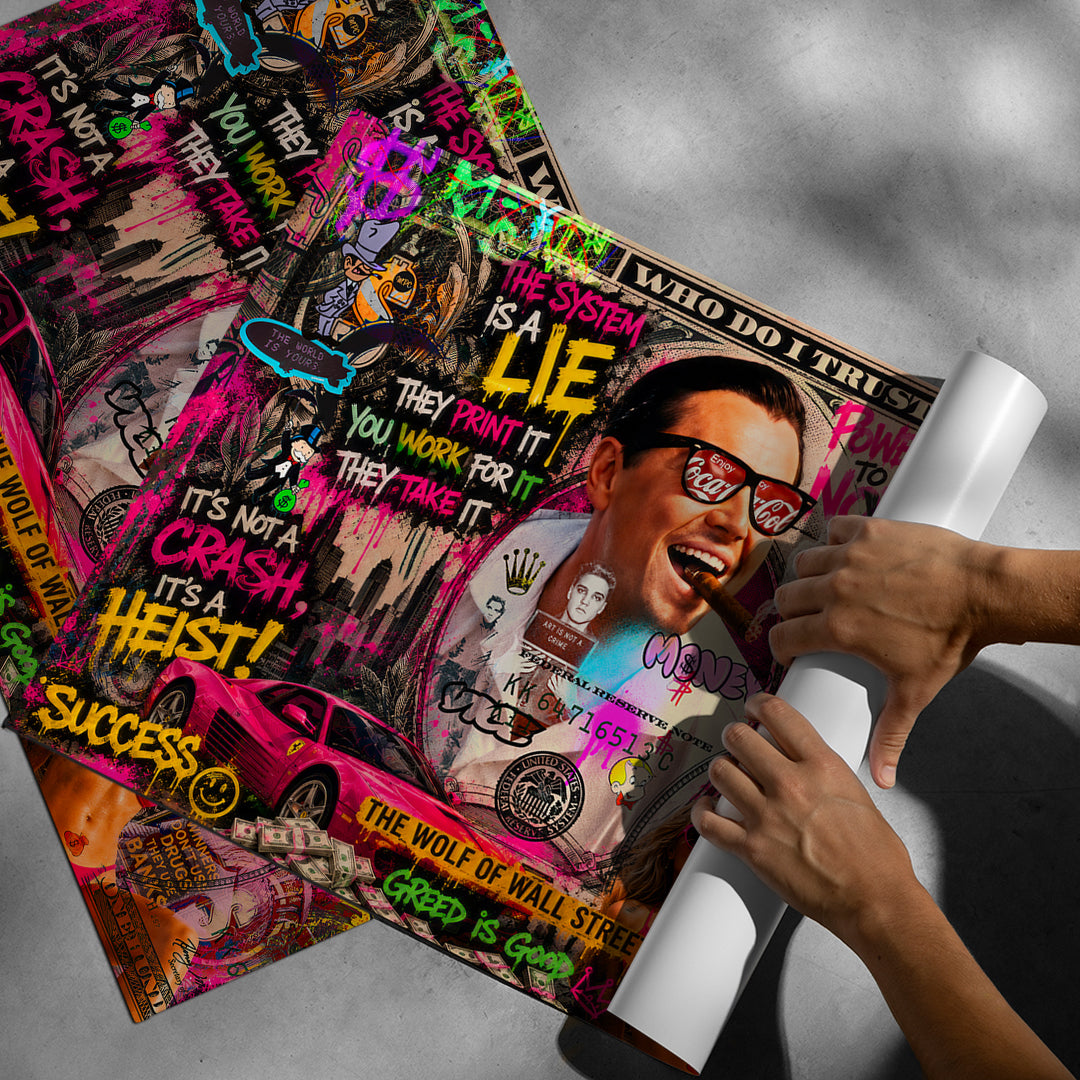 Aufgerolltes Poster Its A Heist