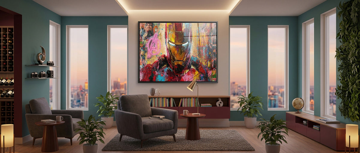 Acrylglasbild Iron Legend Banner