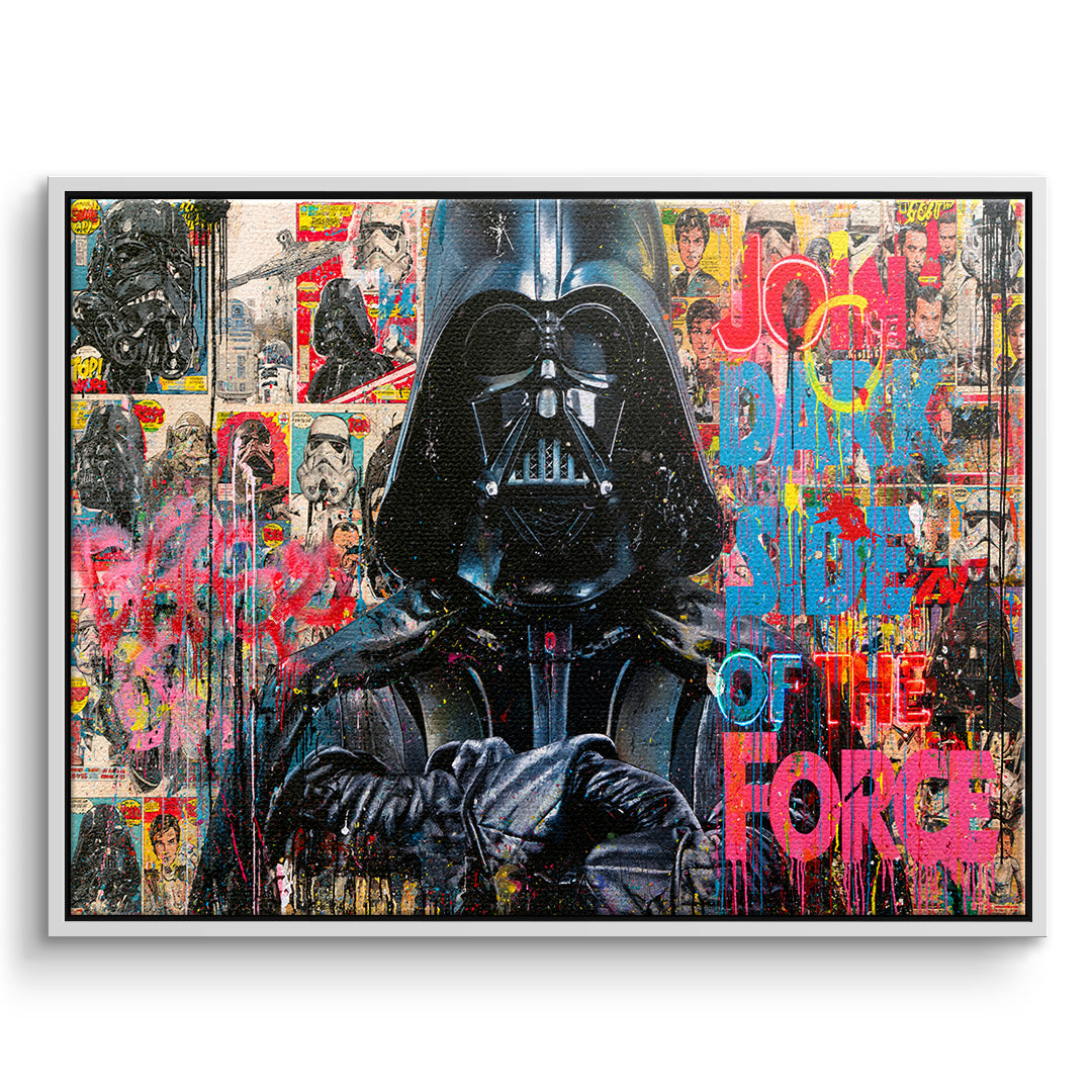 DOTCOMCANVAS Leinwandbild Dark Side Graffiti im weißen Premium-Rahmen