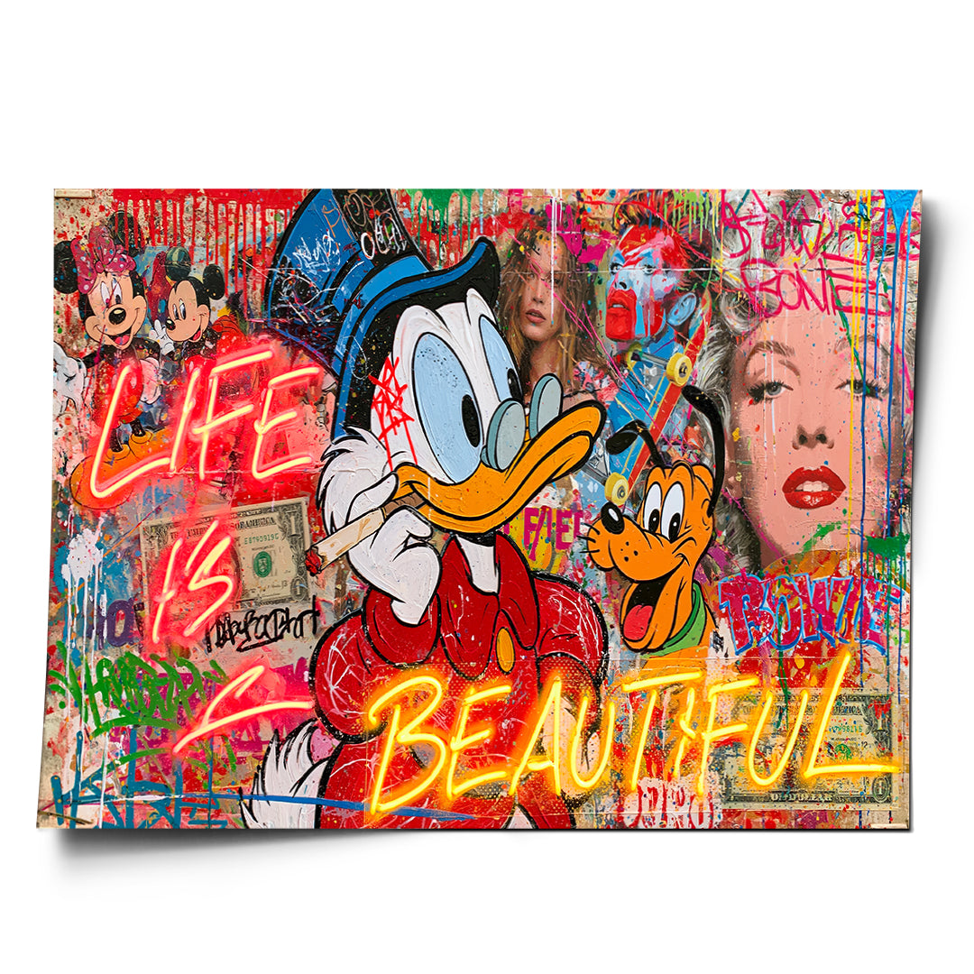 DOTCOMCANVAS Poster Life Is Beautiful Graffiti