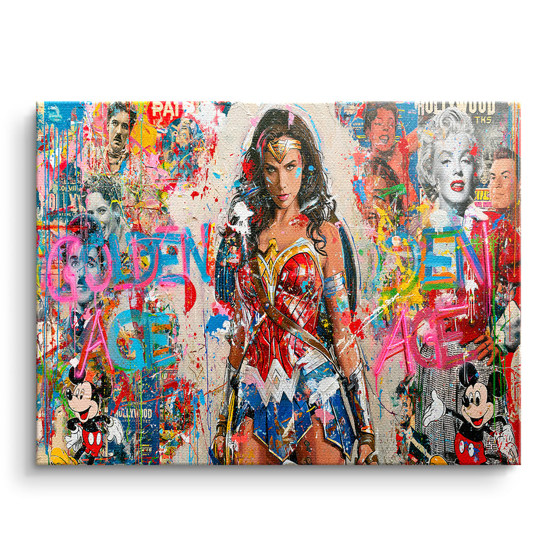 DOTCOMCANVAS Leinwandbild Golden Age Heroine ohne Rahmen