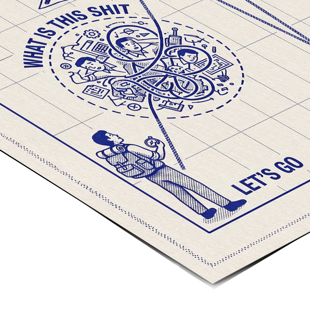 Eckdetail des Posters Learning Needs Time
