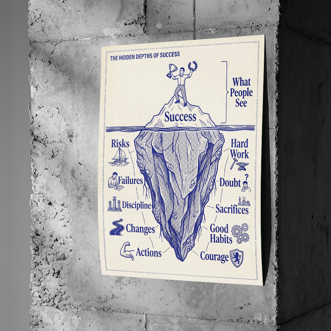 Poster What People See an einer Betonwand