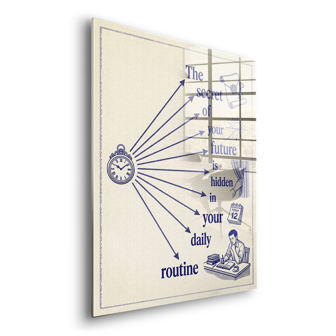 Seitenansicht des Acrylglasbilds Hidden In Your Daily Routine ohne Rahmen