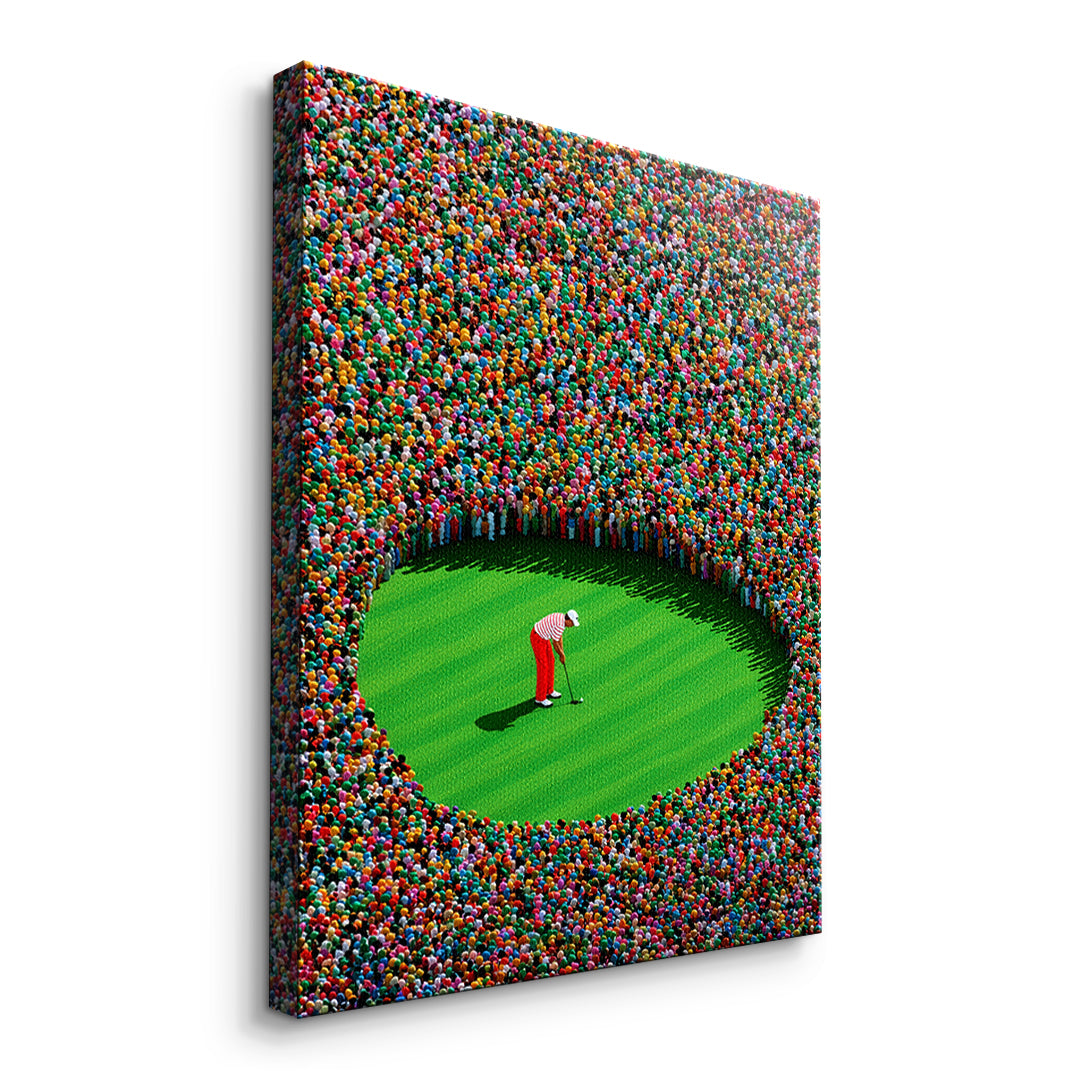 Seitenansicht des Leinwandbilds The Final Putt ohne Rahmen