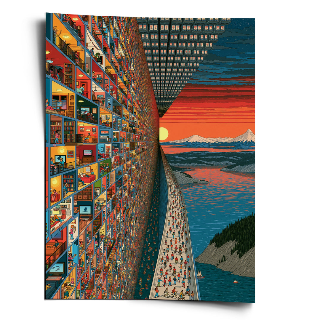 DOTCOMCANVAS Poster City Of Windows