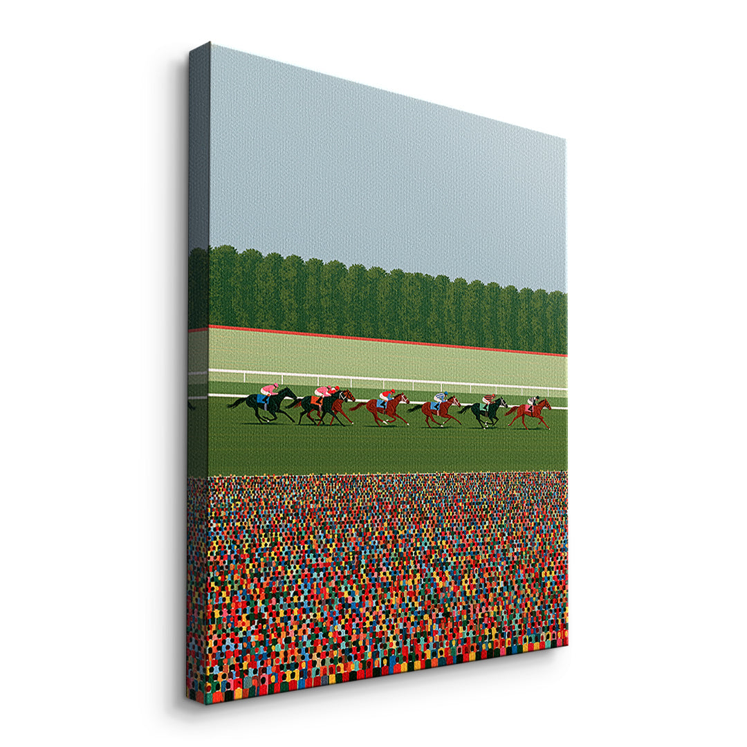 Seitenansicht des Leinwandbilds Race Day ohne Rahmen