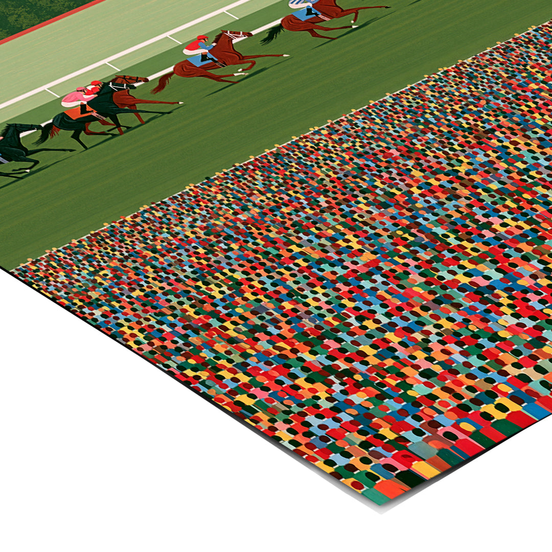 Eckdetail des Posters Race Day