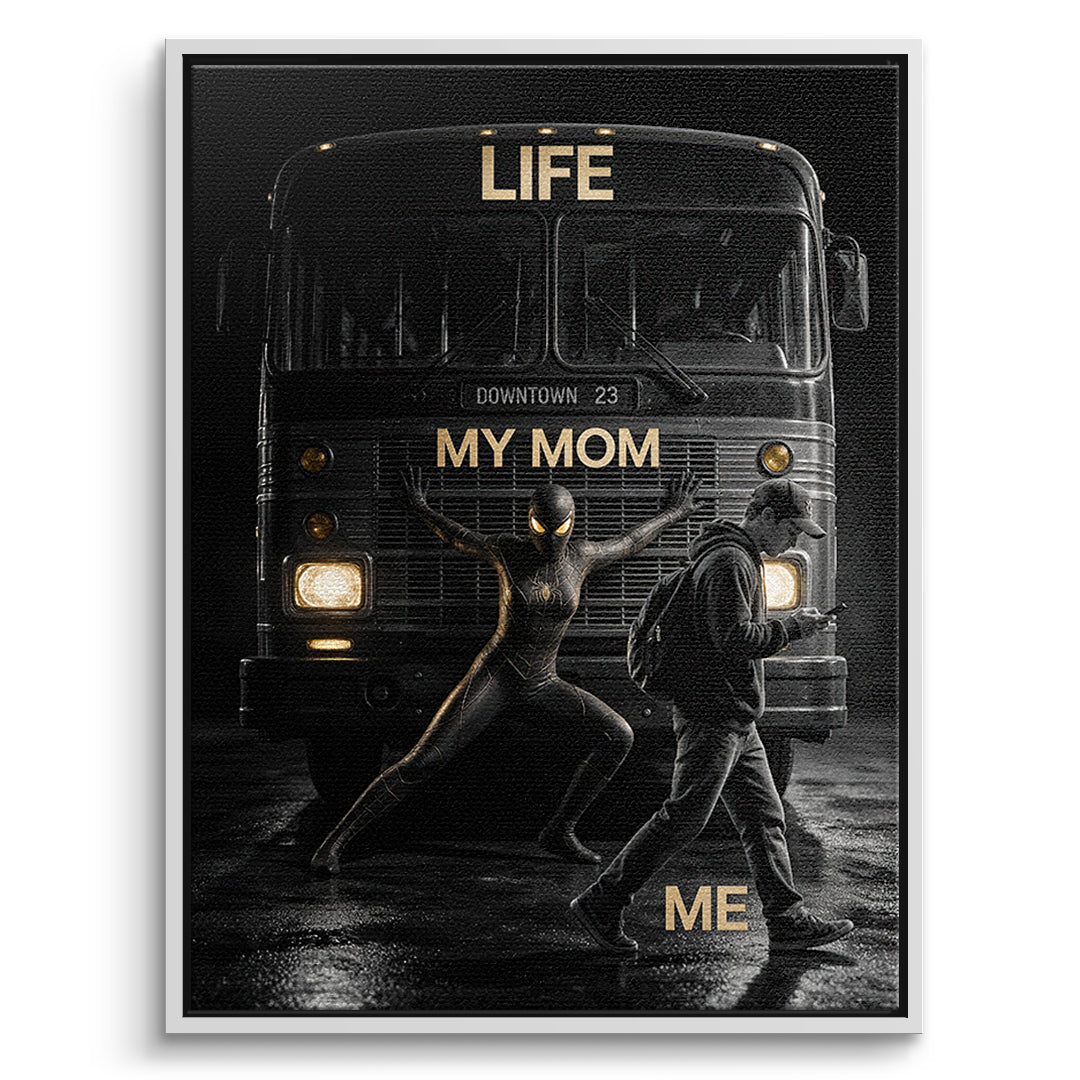 DOTCOMCANVAS Leinwandbild Life My Mom Me im weißen Premium-Rahmen