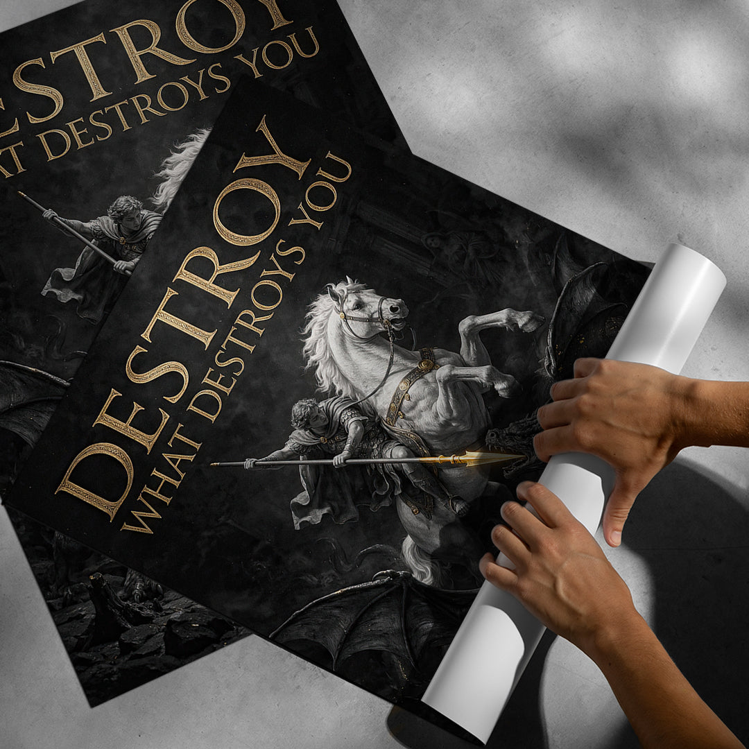 Aufgerolltes Poster Destroy What Destroys You