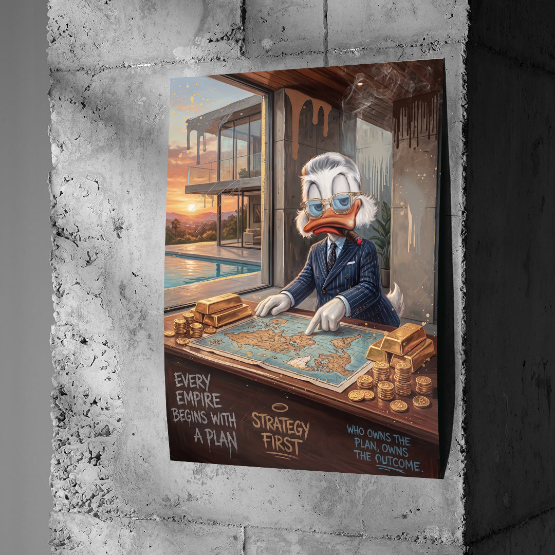 Poster Vision First an einer Betonwand
