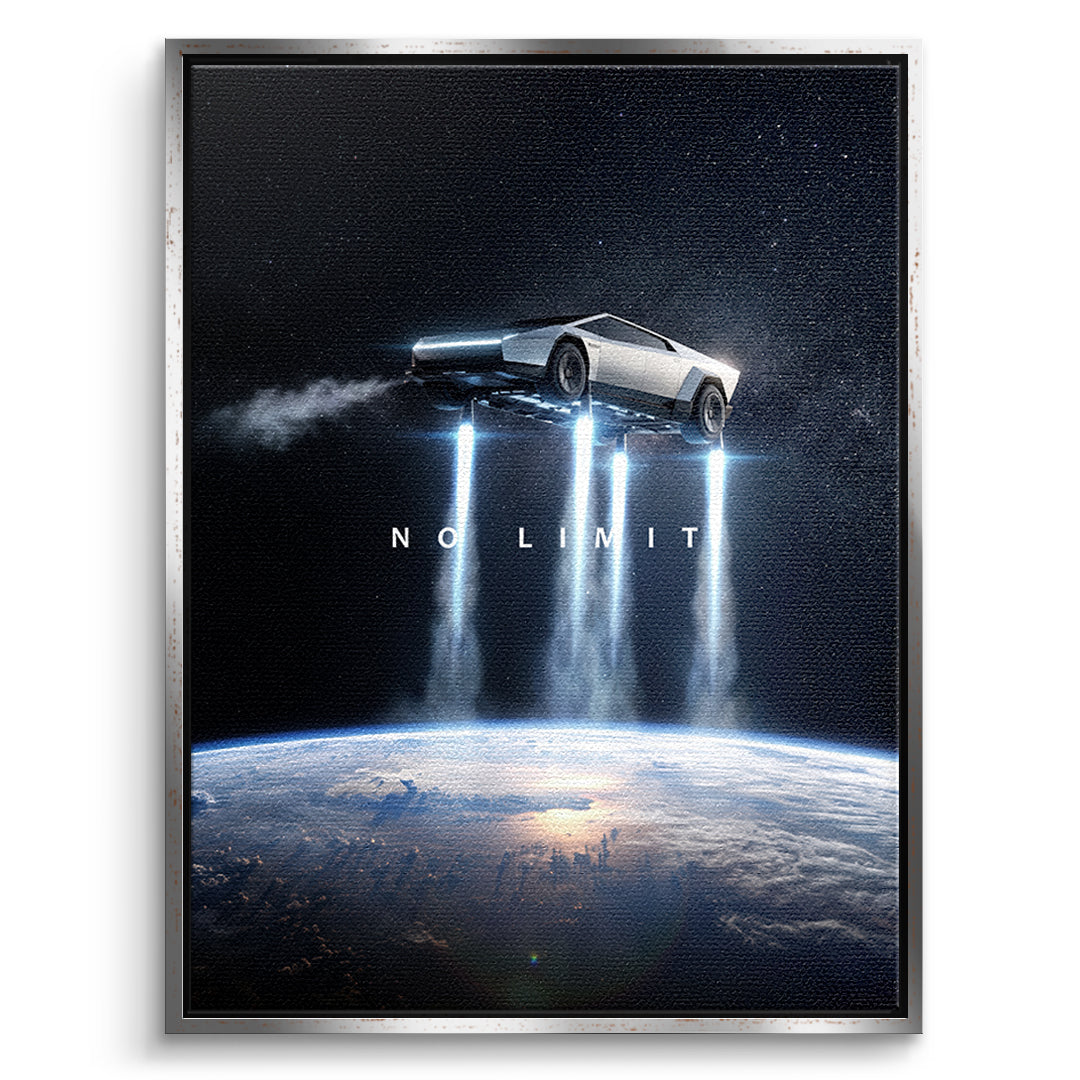 DOTCOMCANVAS Leinwandbild No Limit Orbit im silbernen Premium-Rahmen