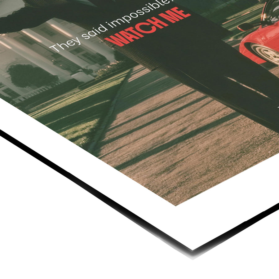 Eckdetail des Posters Watch Me