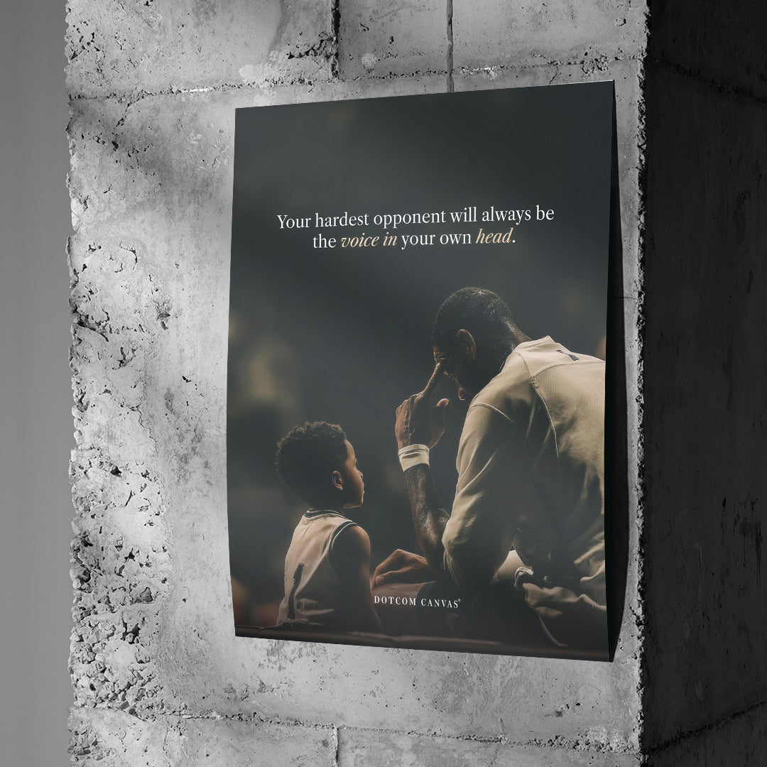 Poster Your Hardest Opponent Classic an einer Betonwand