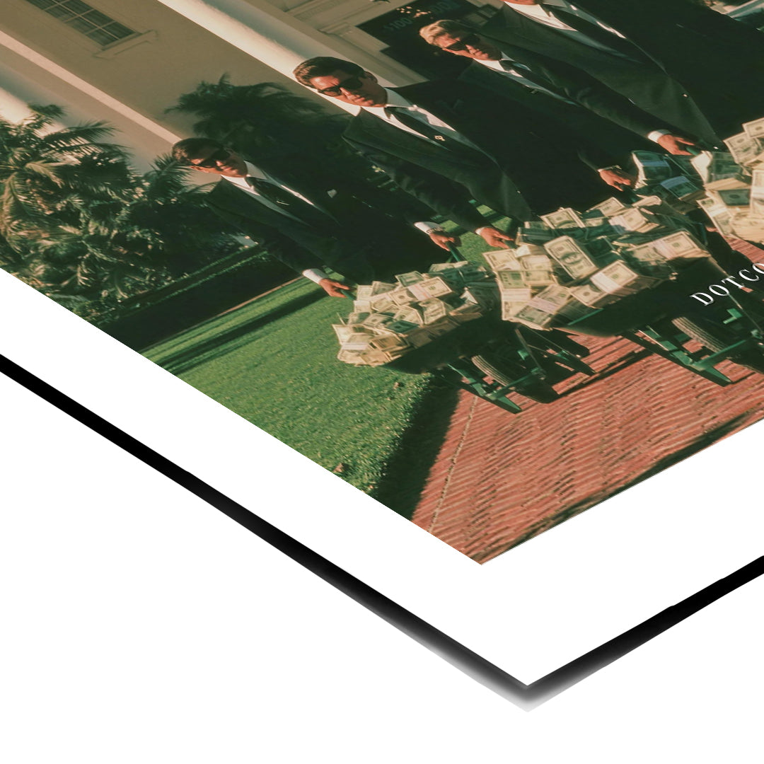 Eckdetail des Posters No Risk No Money