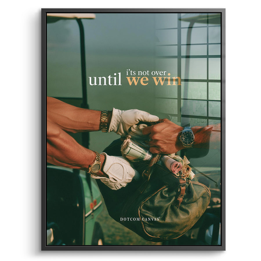 DOTCOMCANVAS Acrylglasbild Until We Win im schwarzen Premium-Rahmen