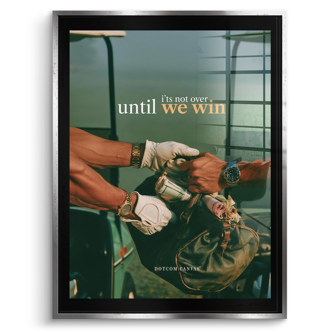 DOTCOMCANVAS Acrylglasbild Until We Win im silbernen Premium-Rahmen