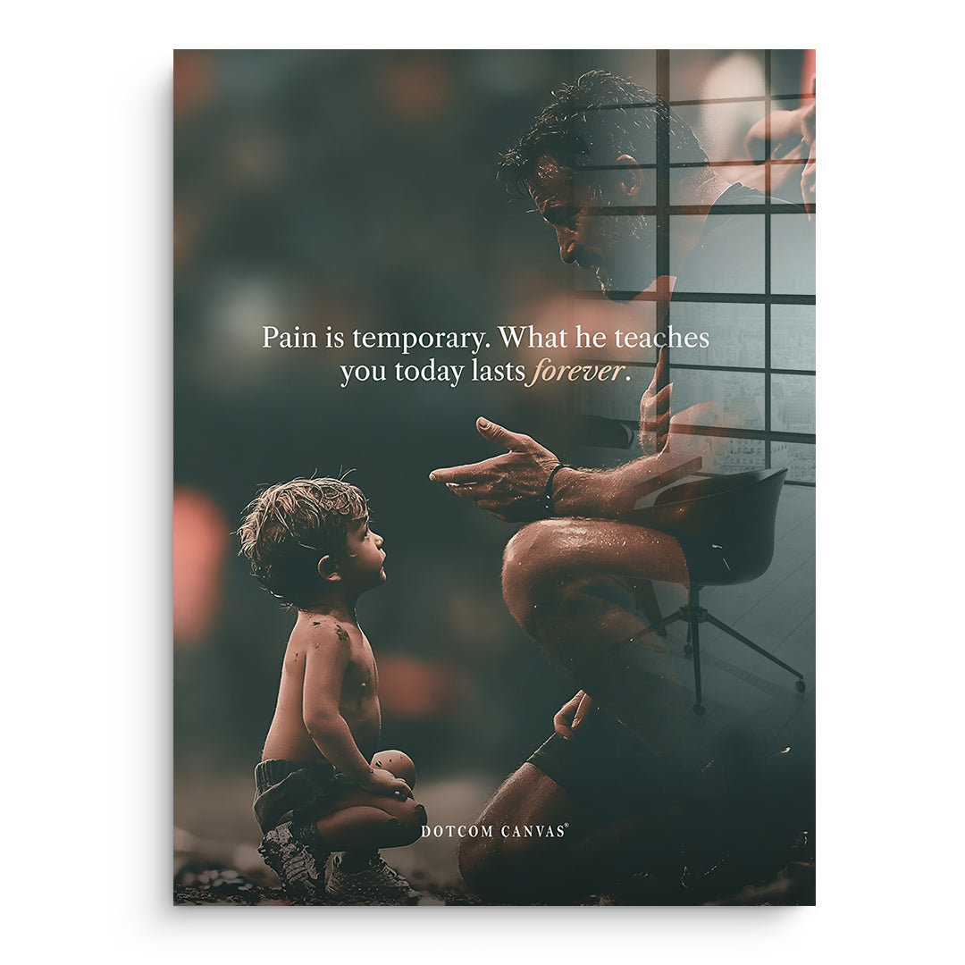 DOTCOMCANVAS Acrylglasbild Pain Is Temporary ohne Rahmen