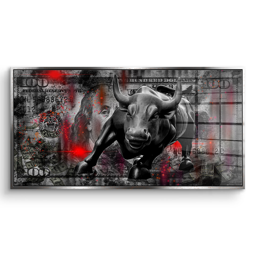 DOTCOMCANVAS Acrylglasbild Bill And Bull im silbernen Premium-Rahmen