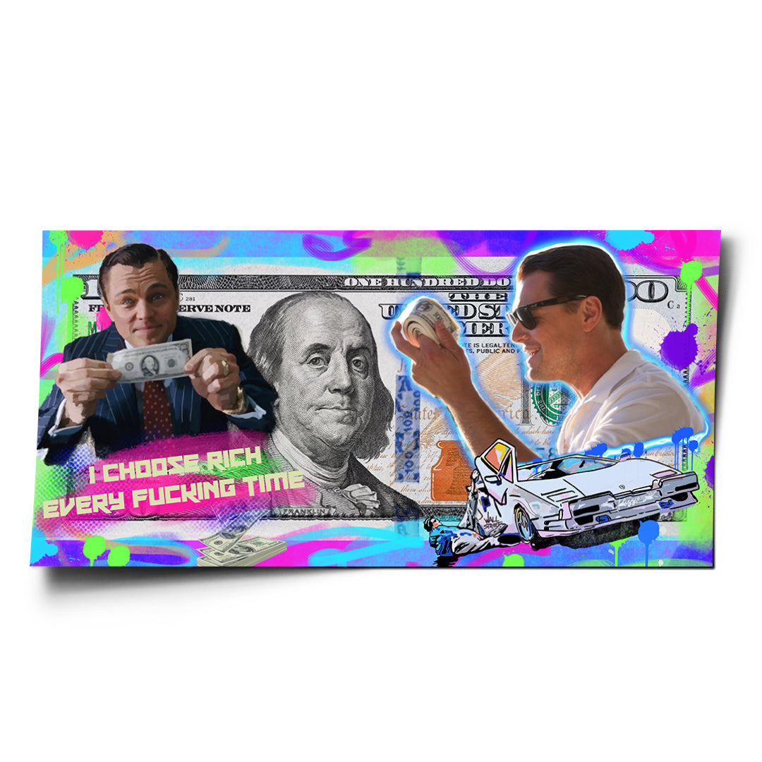 DOTCOMCANVAS Poster I Choose Rich Neon