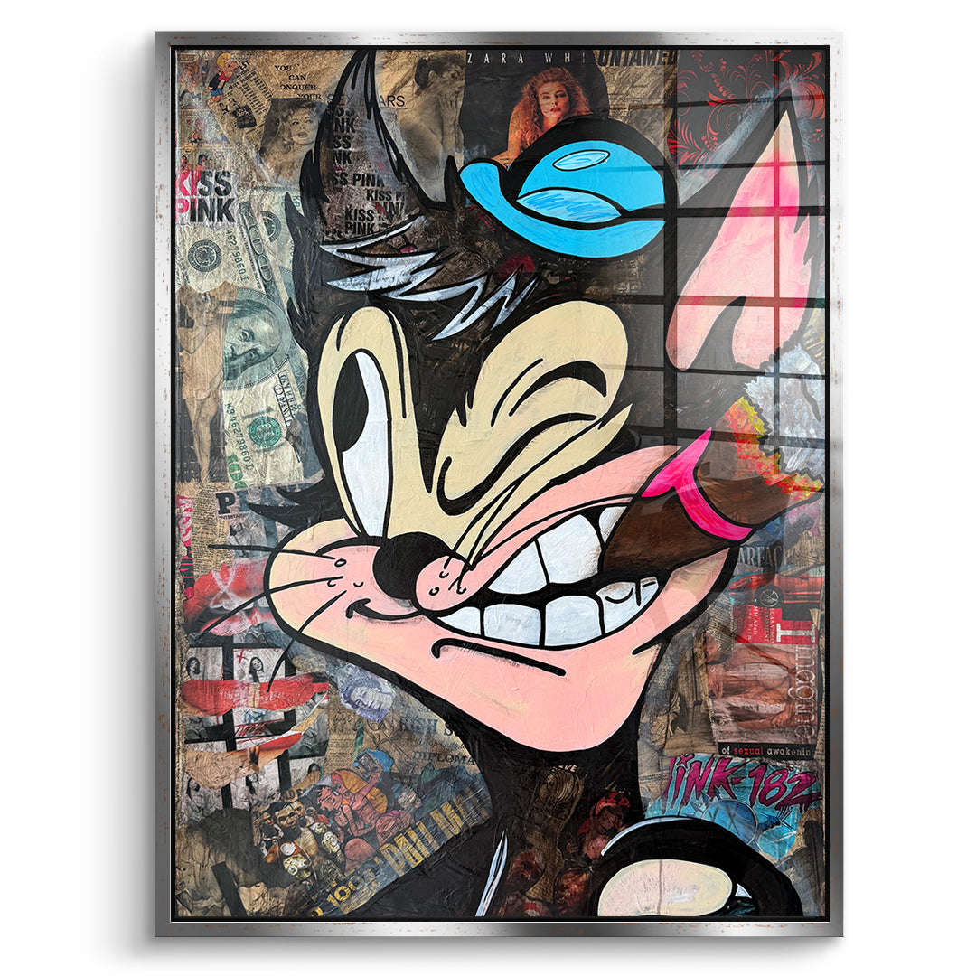 DOTCOMCANVAS Acrylglasbild Cat Ahoy im silbernen Premium-Rahmen