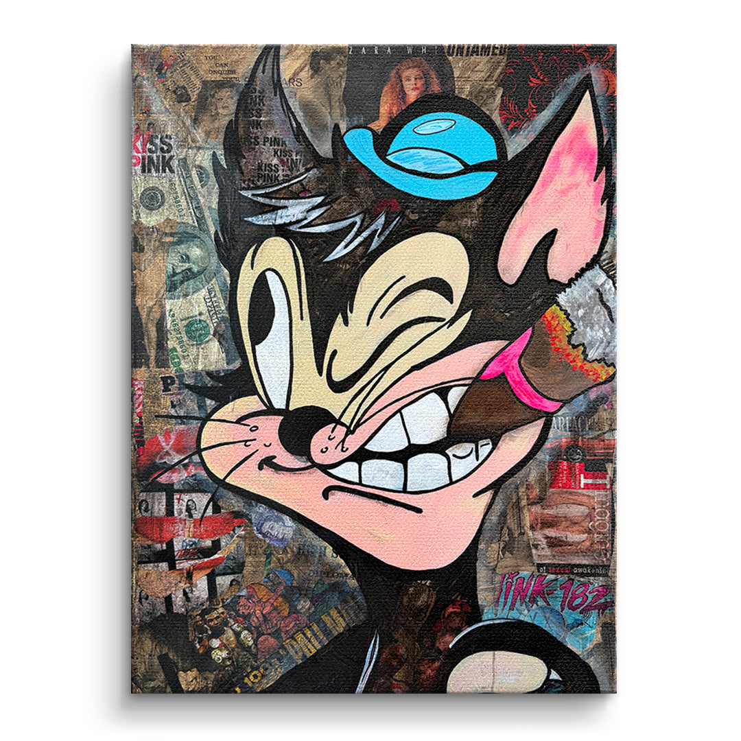 DOTCOMCANVAS Leinwandbild Cat Ahoy ohne Rahmen