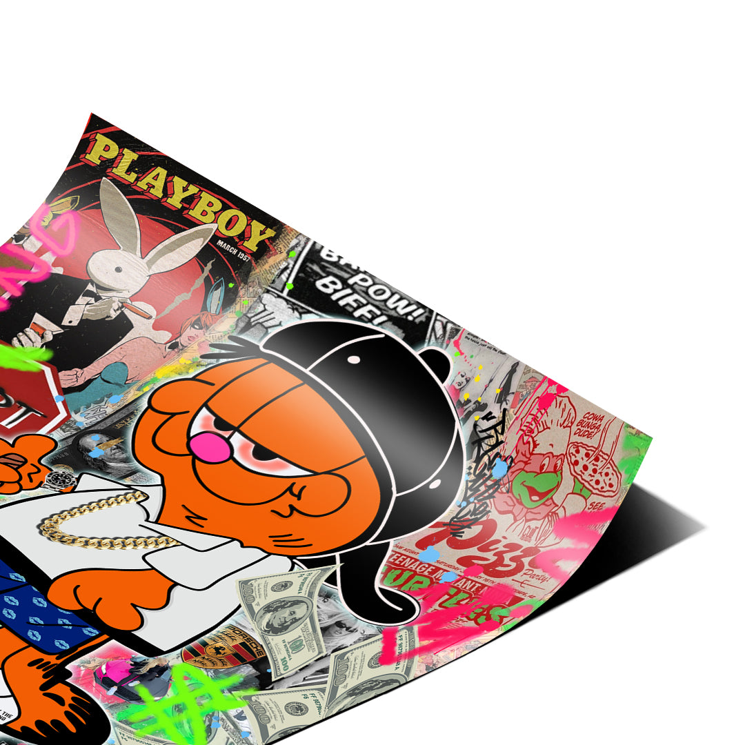 Eckdetail des Posters Street Cat Swag