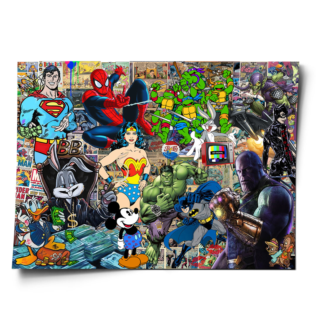 DOTCOMCANVAS Poster Superhero Collage
