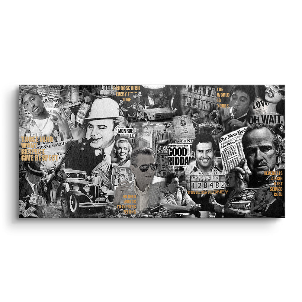 Gangsters – Original-Gemälde von Kiss Pink