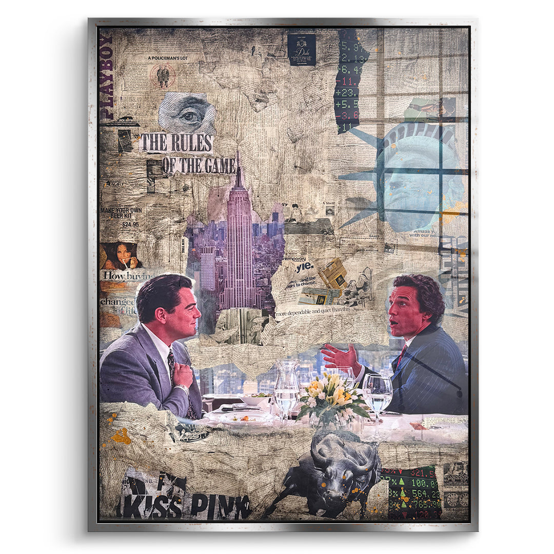 DOTCOMCANVAS Acrylglasbild Rules Of The Game im silbernen Premium-Rahmen