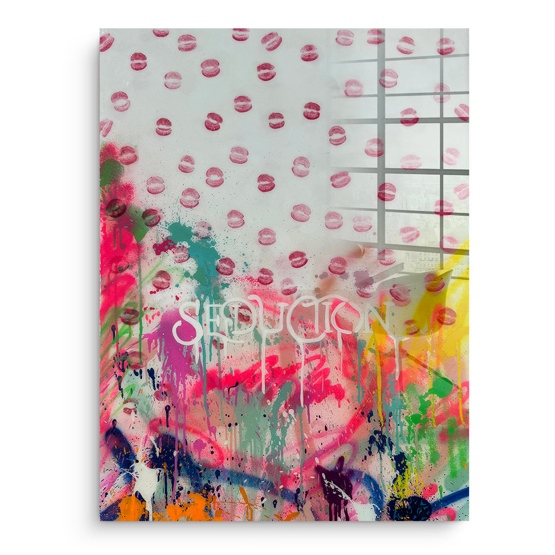 DOTCOMCANVAS Acrylglasbild Seduction Kisses ohne Rahmen
