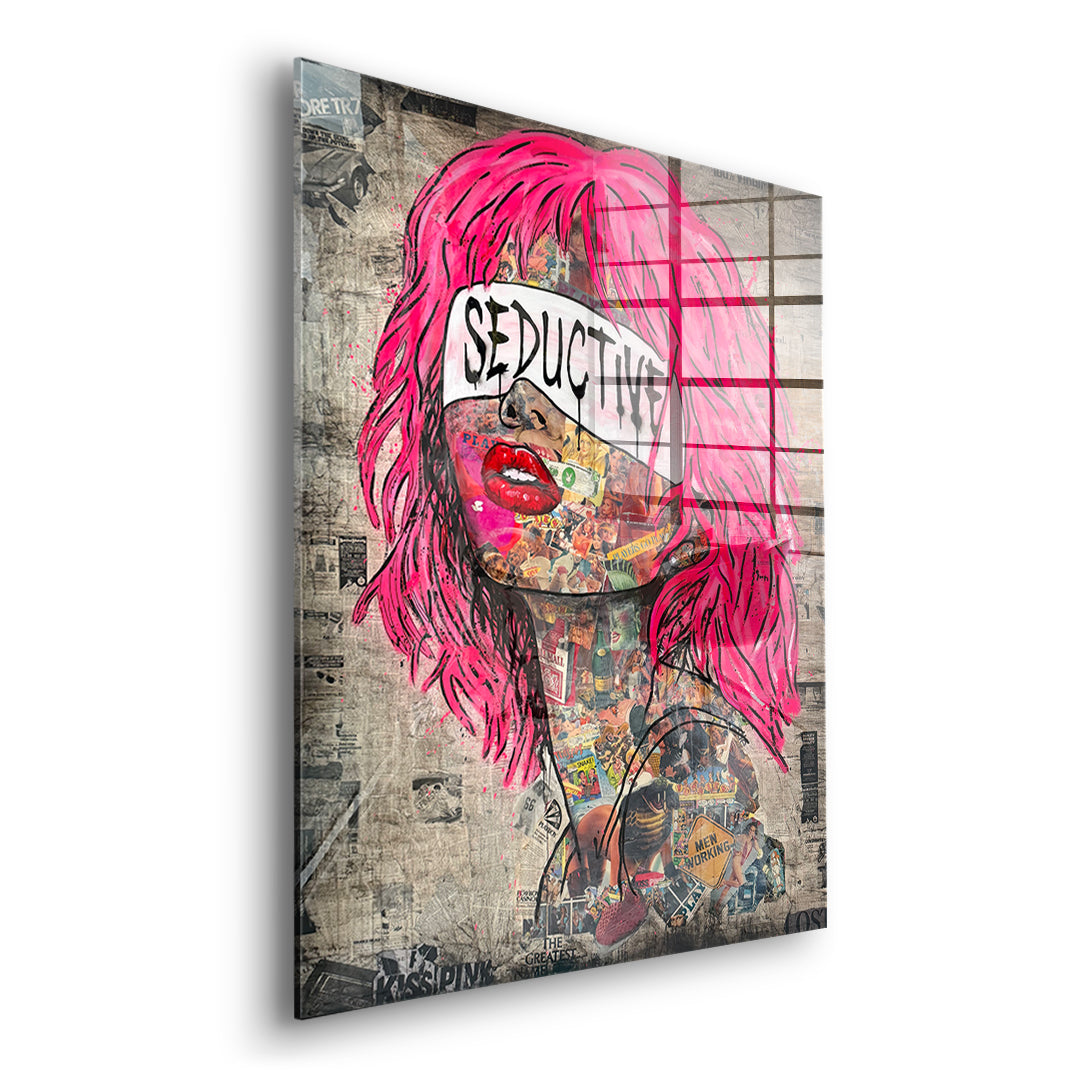Seitenansicht des Acrylglasbilds Seductive ohne Rahmen