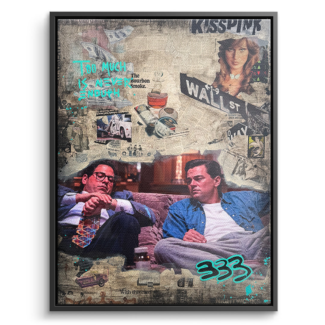 DOTCOMCANVAS Leinwandbild Too Much Not Enough im schwarzen Premium-Rahmen