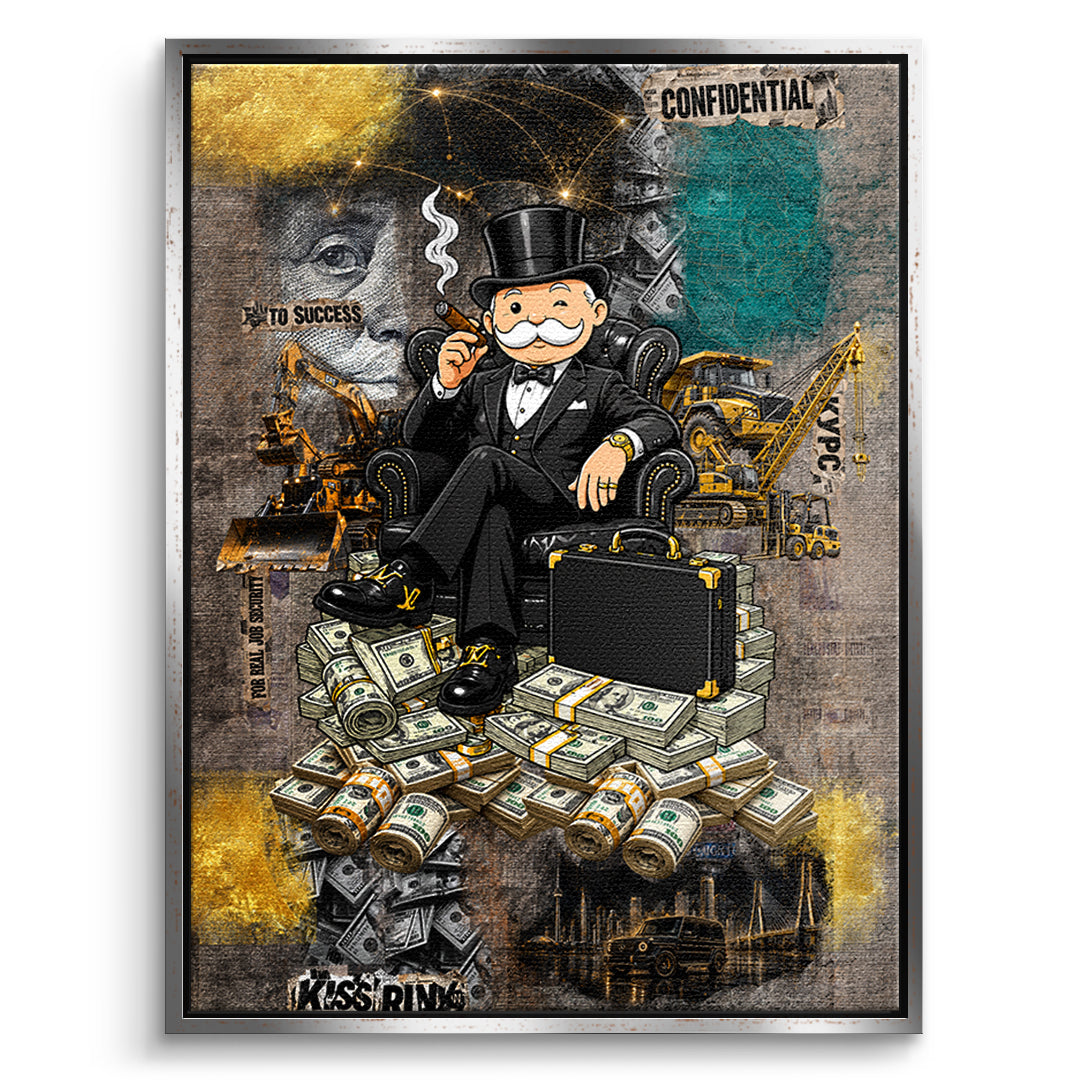DOTCOMCANVAS Leinwandbild Building Empires im silbernen Premium-Rahmen
