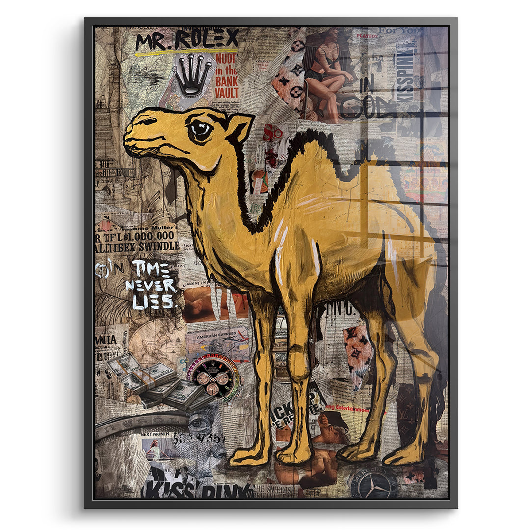 DOTCOMCANVAS Acrylglasbild Mr. Luxury Time im schwarzen Premium-Rahmen