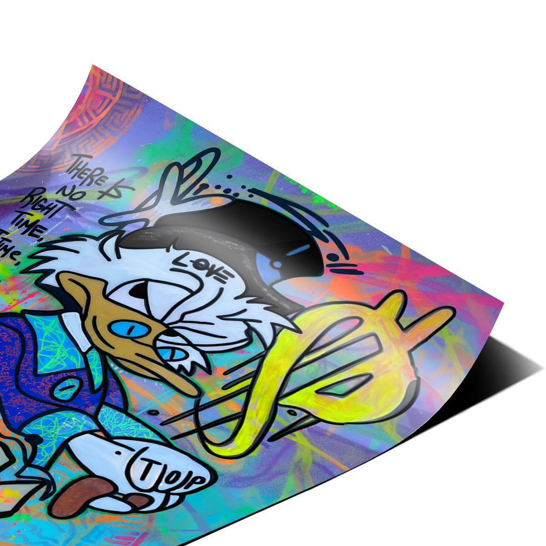 Eckdetail des Posters Goal Digger Duck