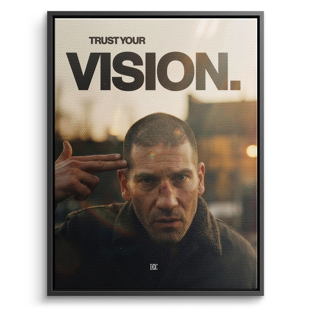 DOTCOMCANVAS Leinwandbild Trust Your Vision im schwarzen Premium-Rahmen