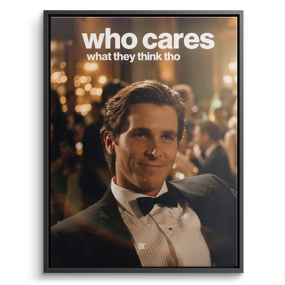 DOTCOMCANVAS Leinwandbild Who Cares What They Think im schwarzen Premium-Rahmen