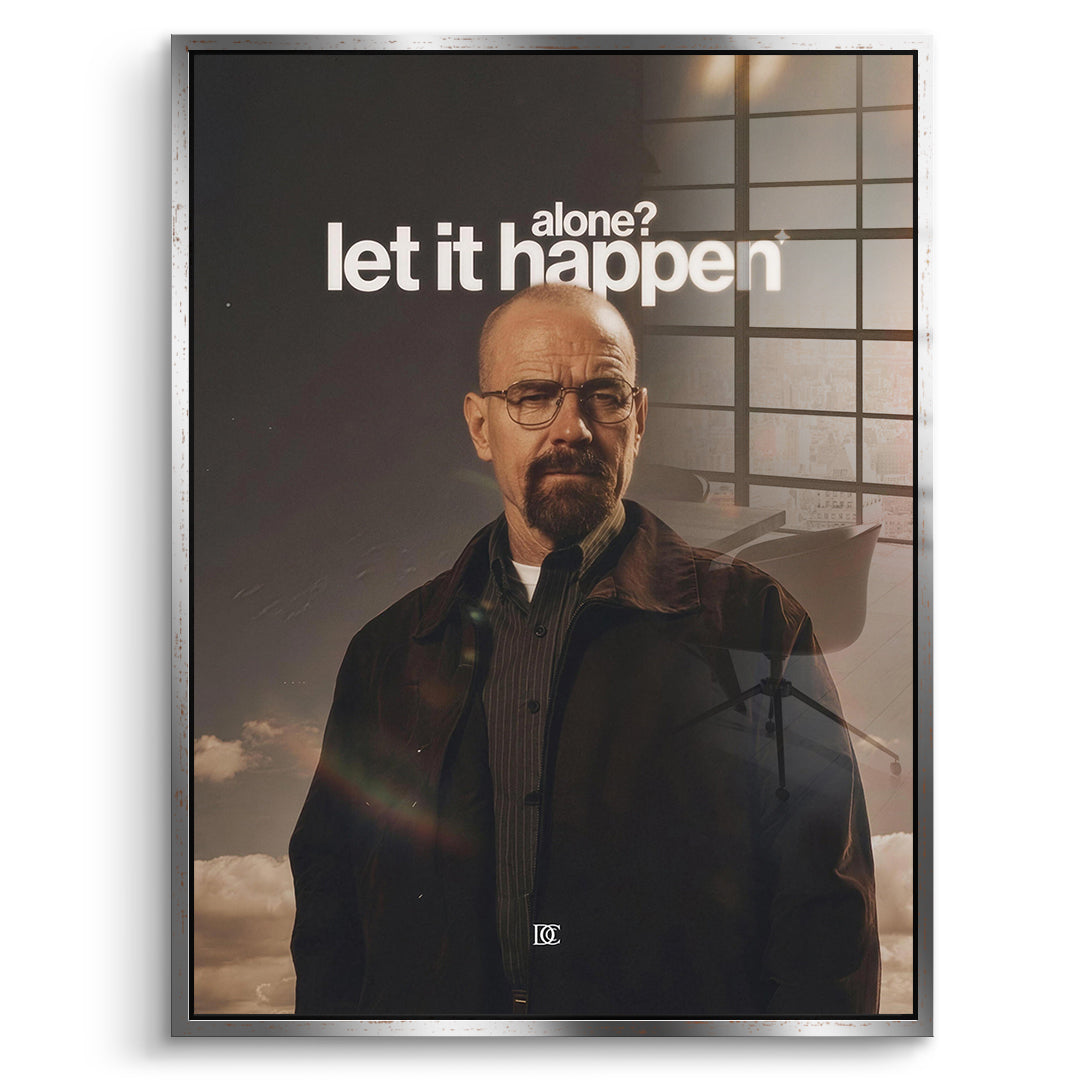 DOTCOMCANVAS Acrylglasbild Let It Happen im silbernen Premium-Rahmen