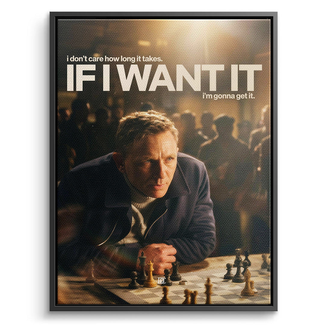 DOTCOMCANVAS Leinwandbild If I Want It im schwarzen Premium-Rahmen
