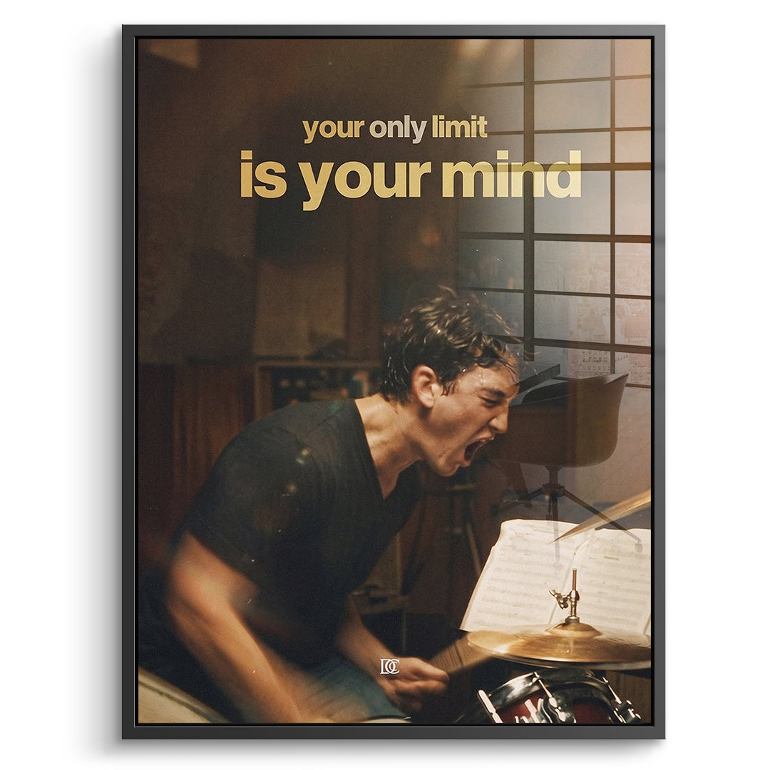 DOTCOMCANVAS Acrylglasbild Your Only Limit Is Your Mind Vintage im schwarzen Premium-Rahmen
