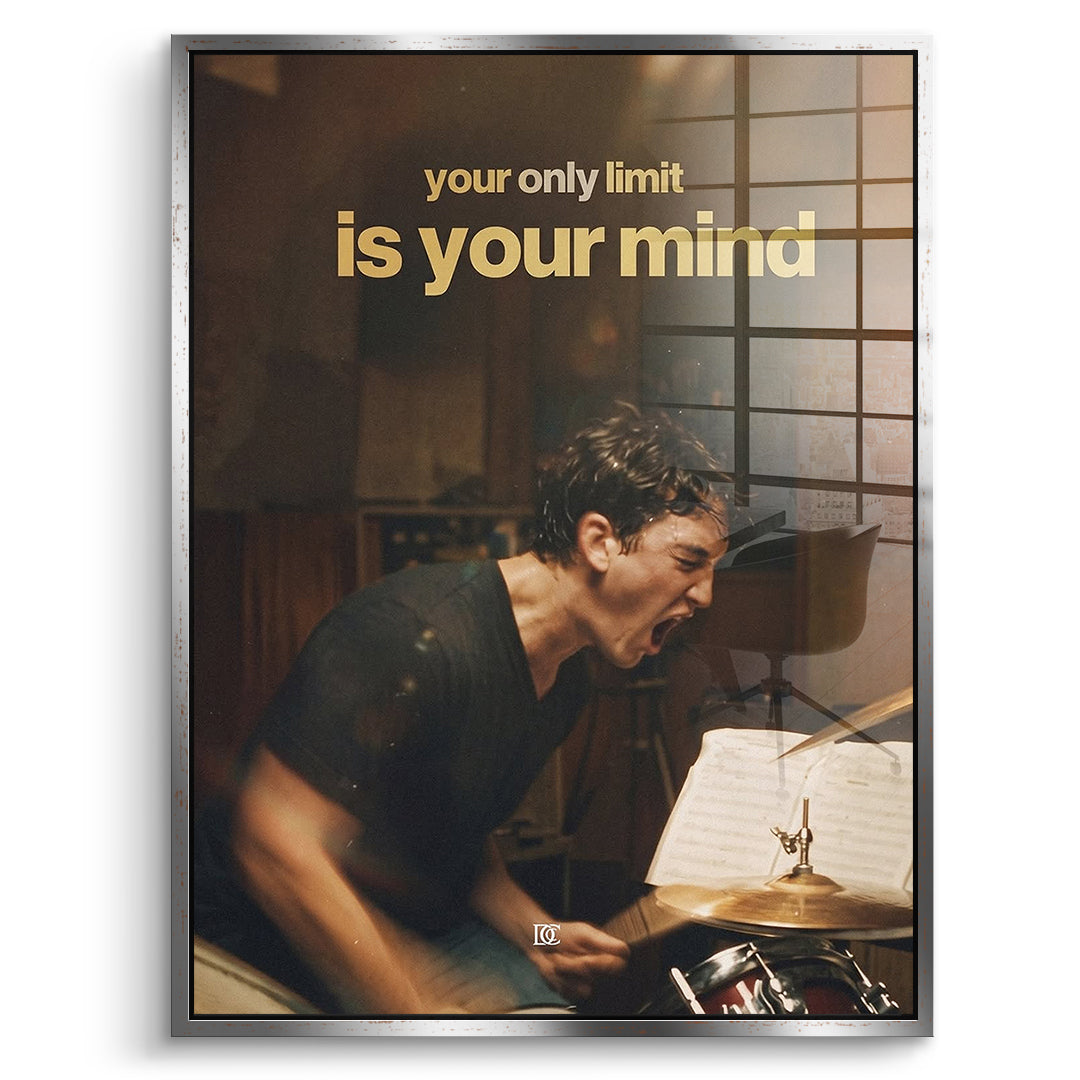 DOTCOMCANVAS Acrylglasbild Your Only Limit Is Your Mind Vintage im silbernen Premium-Rahmen