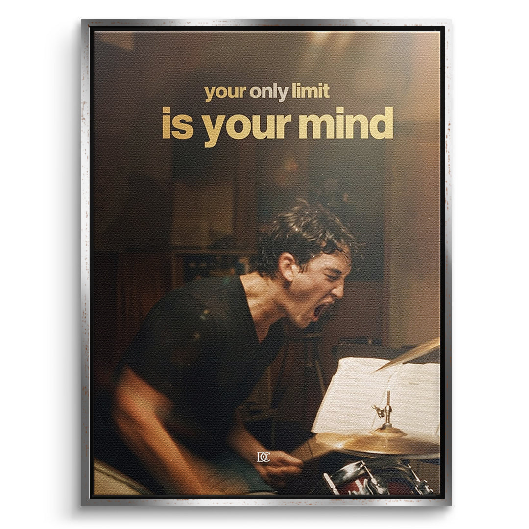 DOTCOMCANVAS Leinwandbild Your Only Limit Is Your Mind Vintage im silbernen Premium-Rahmen