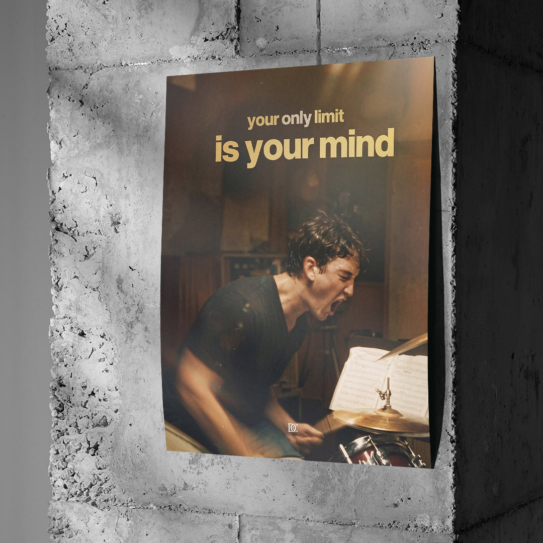 Poster Your Only Limit Is Your Mind Vintage an einer Betonwand